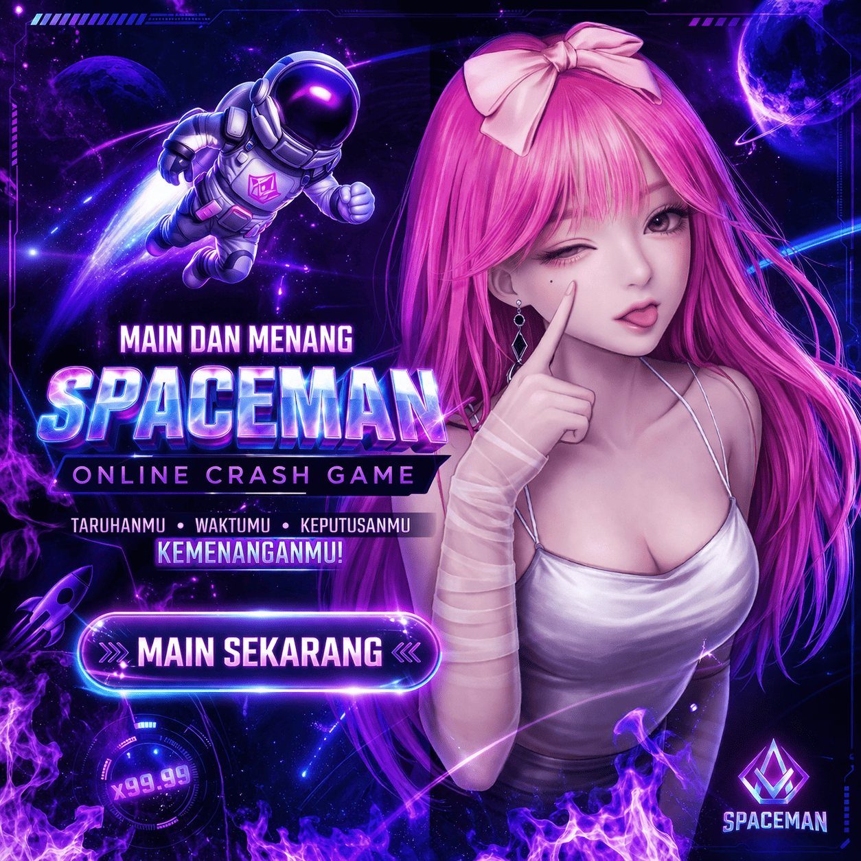 Spaceman Dynamic Multiplier dengan Ritme Cepat Real Time